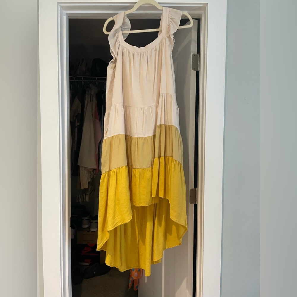 Ombré Yellow MIDI Dress